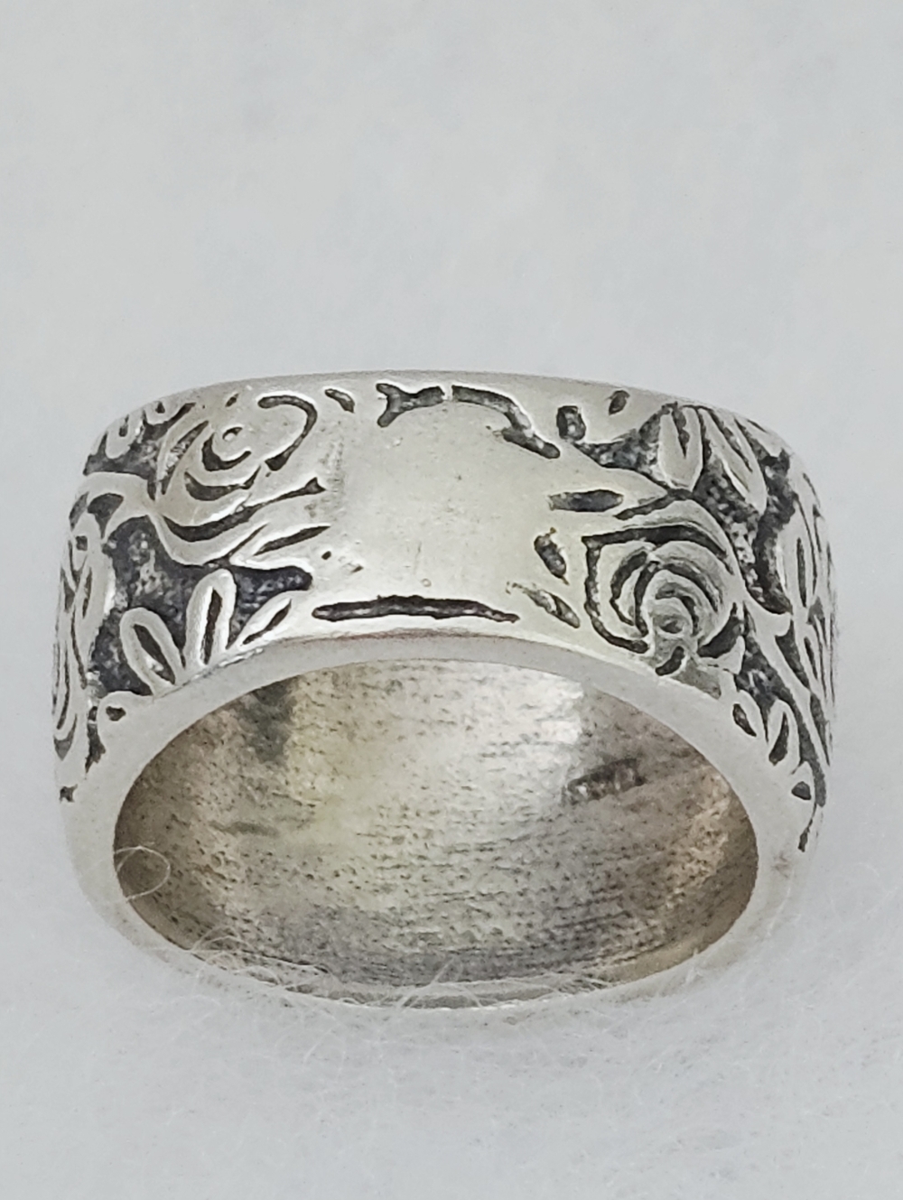 Silpada Rare Sterling Silver Etched Floral Garden Vintage Ring Size 7.25 R1583 - Picture 9 of 14